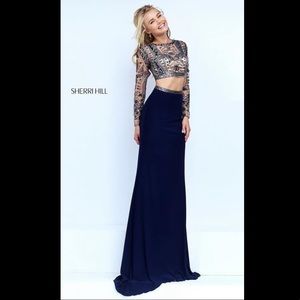 Sherri Hill 50097 2 piece Blue Dress